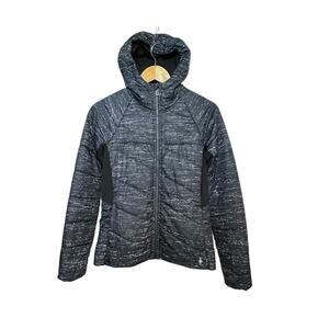 Smartwool Jacket Size Women Medium Down Puffer Hood Full Zip Black White
